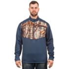 Men's Huntworth Camo Colorblock Performance Stretch Half-zip Pullover, Size: Large, Blue