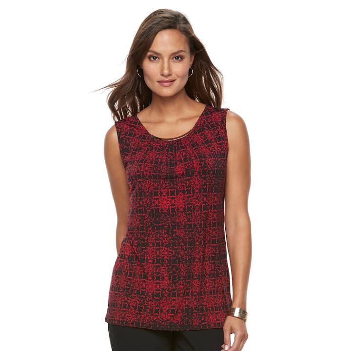 Women's Dana Buchman Necklace Top, Size: Xs, Med Red