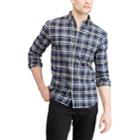 Men's Chaps Slim-fit Performance Flannel Button-down Shirt, Size: Large, Blue (navy)