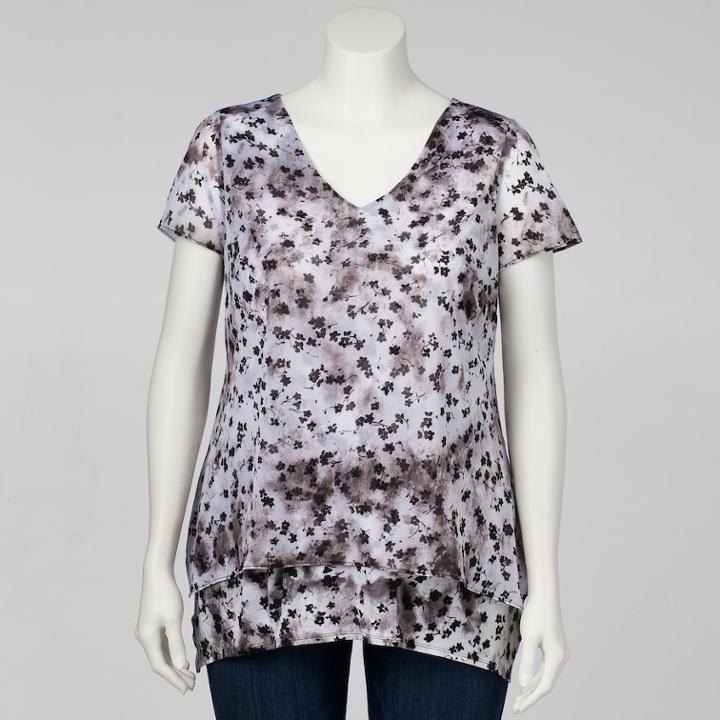 Plus Size Simply Vera Vera Wang Layered Top, Women's, Size: 2xl, Natural