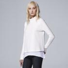 Women's Simply Vera Vera Wang Mock-layer Mockneck Sweater, Size: Xl, White Oth