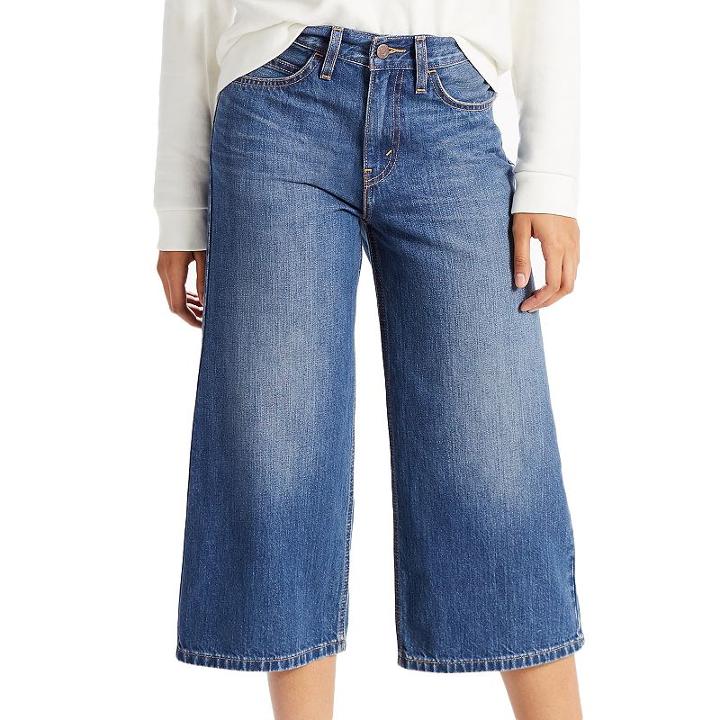 Women's Levi's&reg; Jean Culottes, Size: 8/29, Med Blue