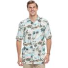 Big & Tall Batik Bay Classic-fit Tropical Button-down Shirt, Men's, Size: 3xl Tall, Turquoise/blue (turq/aqua)