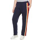 Madden Nyc Juniors' Plus Size Striped Track Pants, Girl's, Size: 2xl, Blue (navy)