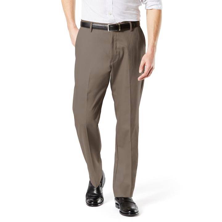Men's Dockers&reg; Signature Khaki Lux Classic-fit Stretch Pants D3, Size: 40x30, Med Brown