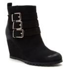 Qupid Tustin Women's Wedge Ankle Boots, Girl's, Size: 8.5, Black