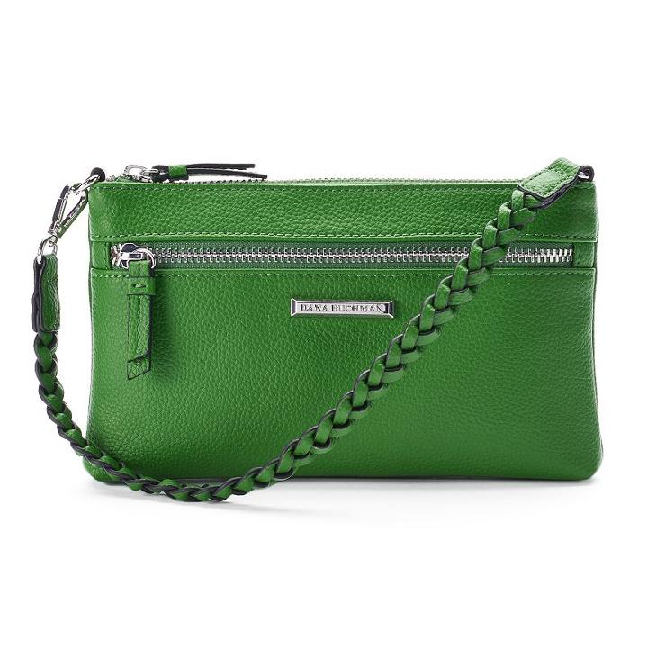 Dana Buchman Linda Wristlet, Women's, Med Green