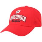 Adult Top Of The World Wisconsin Badgers Advisor Adjustable Cap, Men's, Med Red