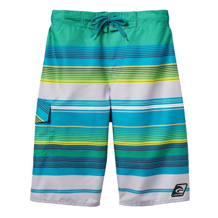 Boys 8-20 Laguna Striped Board Shorts, Boy's, Size: Small, Dark Green