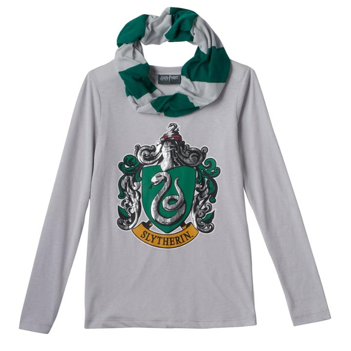 Girls 7-16 Hogwarts House Scarf Tee, Size: Xl, Grey Other