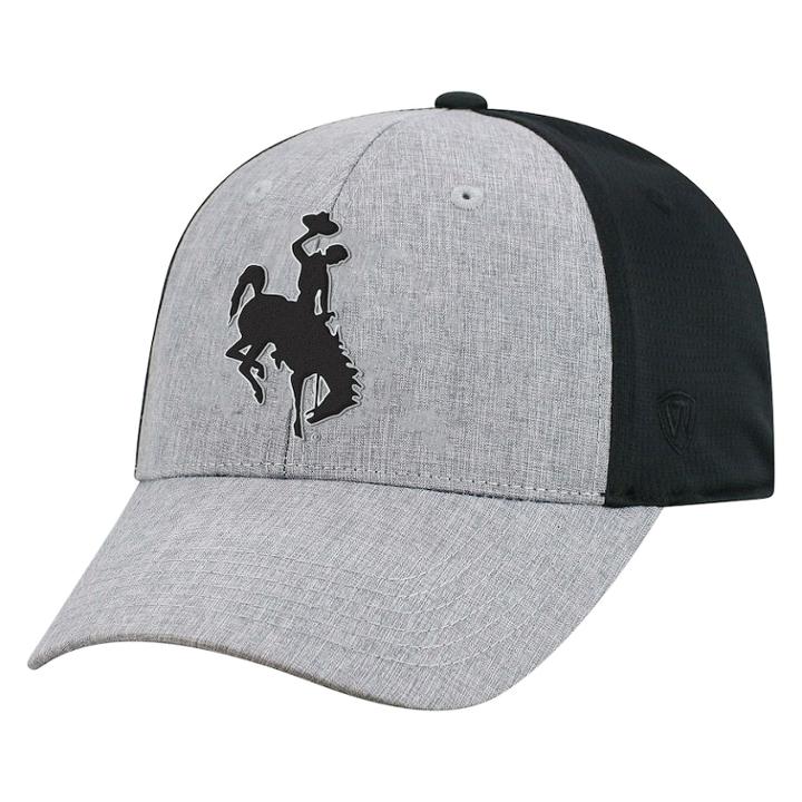 Adult Top Of The World Wyoming Cowboys Fabooia Memory-fit Cap, Men's, Med Grey