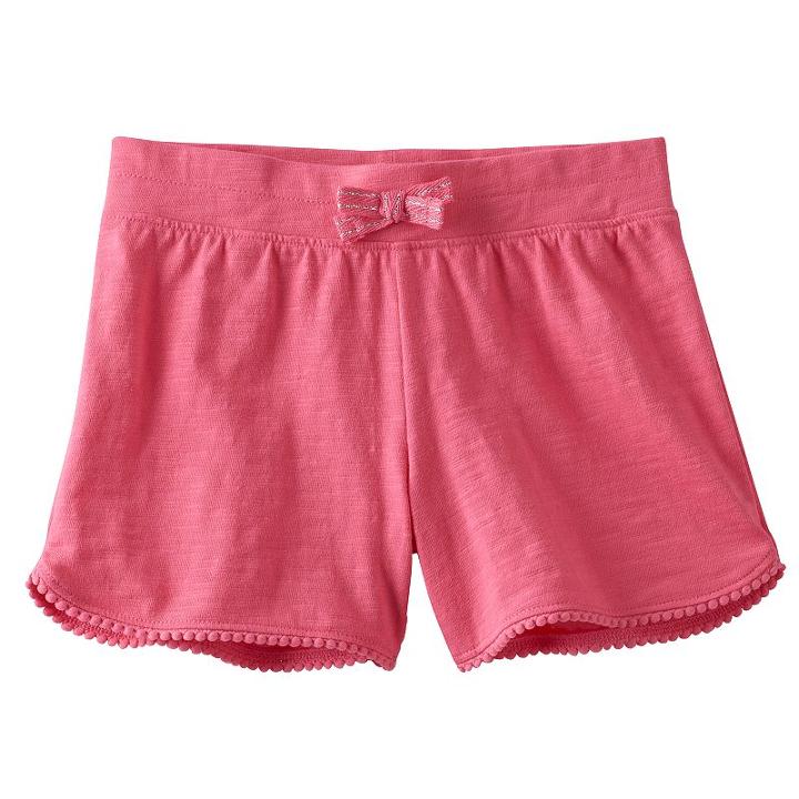 Girls 4-10 Jumping Beans&reg; Solid Dolphin-hem Shorts, Girl's, Size: 7, Med Pink