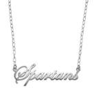 Fiora Sterling Silver Michigan State Spartans Necklace, Women's, Size: 16, Grey