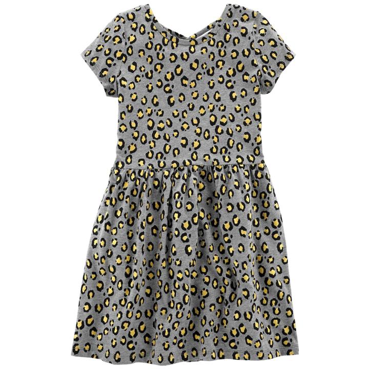 Girls 4-12 Carter's Animal Print Dress, Size: 10-12, Leopard Print