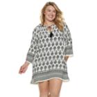 Plus Size Apt. 9&reg; Tassel Tunic Swim Cover-up, Women's, Size: 1xl, White