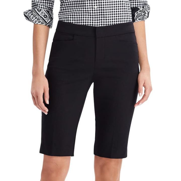 Women's Chaps Bermuda Shorts, Size: 6, Black