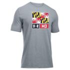 Men's Under Armour Scrimmage Lockup Maryland Flag Tee, Size: Xl, Med Grey