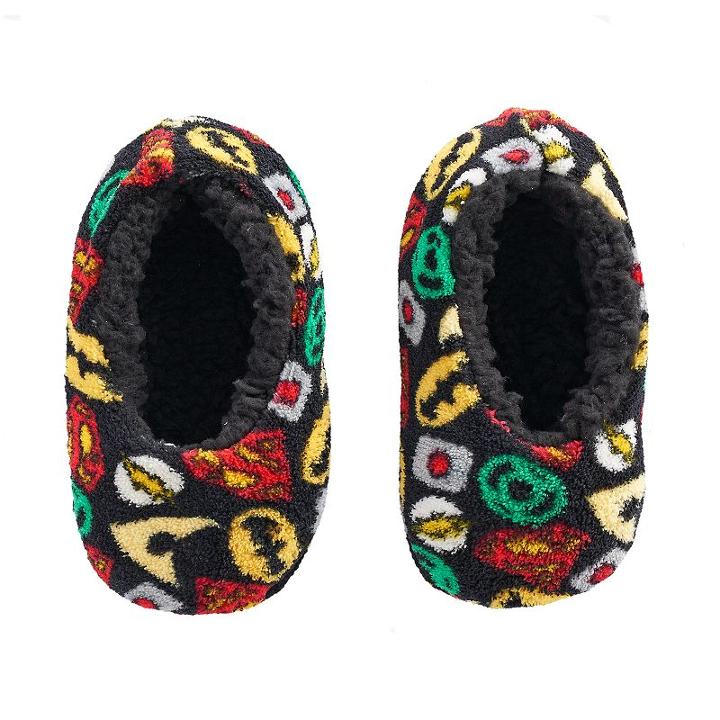 Toddler Boy Justice League Plush Fleece Slipper Socks, Size: 2t-3t, Multicolor