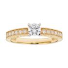 14k Gold Igl Certified Round Cut 1/2 Carat T.w. Diamond Engagement Ring, Women's, Size: 8.50, White