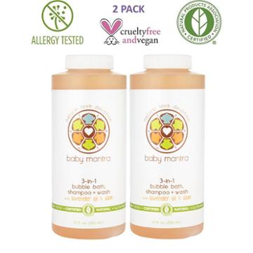 Baby Mantra 2-pk. 3-in-1 Bubble Bath (natural)