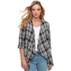 Women's Sonoma Goods For Life&trade; Flyaway Shirt Cardigan, Size: Medium, Black