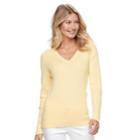 Women's Croft & Barrow&reg; Cable-knit Sweater, Size: Small, Med Yellow