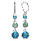 Napier Graduated Stone Nickel Free Linear Drop Earrings, Women's, Turq/aqua