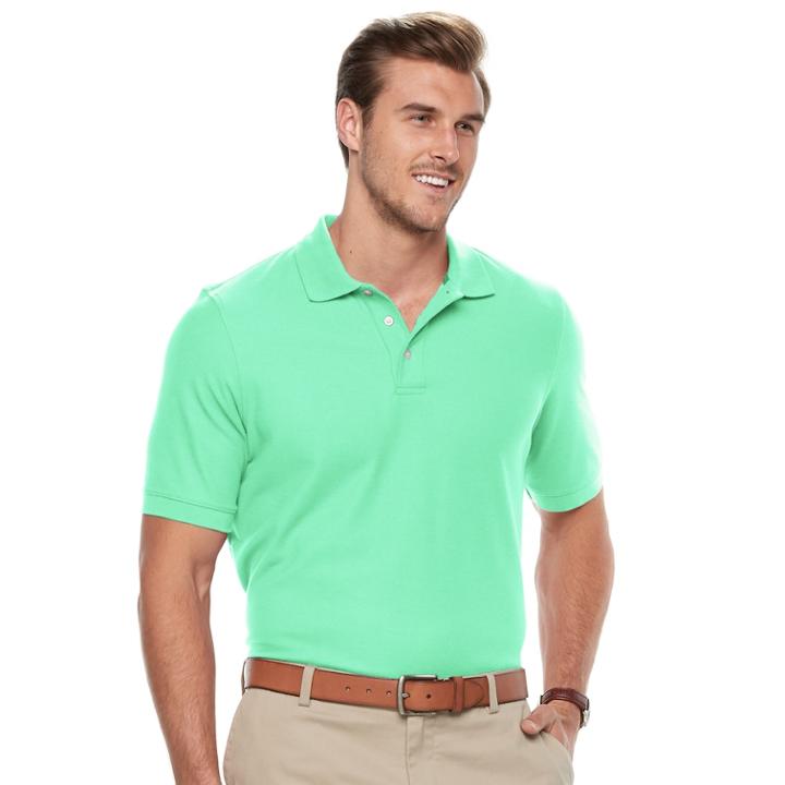 Big & Tall Croft & Barrow&reg; Classic-fit Easy-care Performance Pique Polo, Men's, Size: 2xb, Turquoise/blue (turq/aqua)