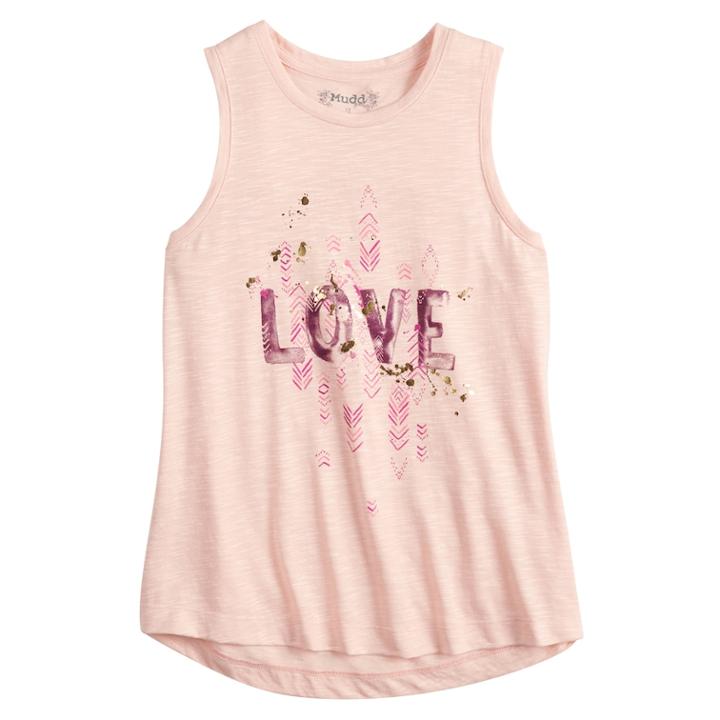 Girls 7-16 & Plus Size Mudd&reg; High-low Swing Tank Top, Size: 12 1/2, Lt Orange