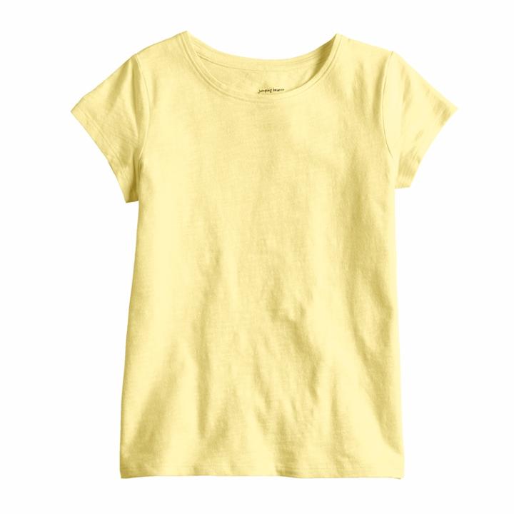 Girls 4-10 Jumping Beans&reg; Basic Solid Tee, Size: 5, Lt Yellow