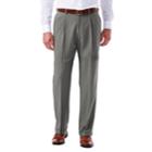 Big & Tall Haggar Eclo Glen Plaid Classic-fit Pleated Dress Pants, Men's, Size: 54x30, Med Grey