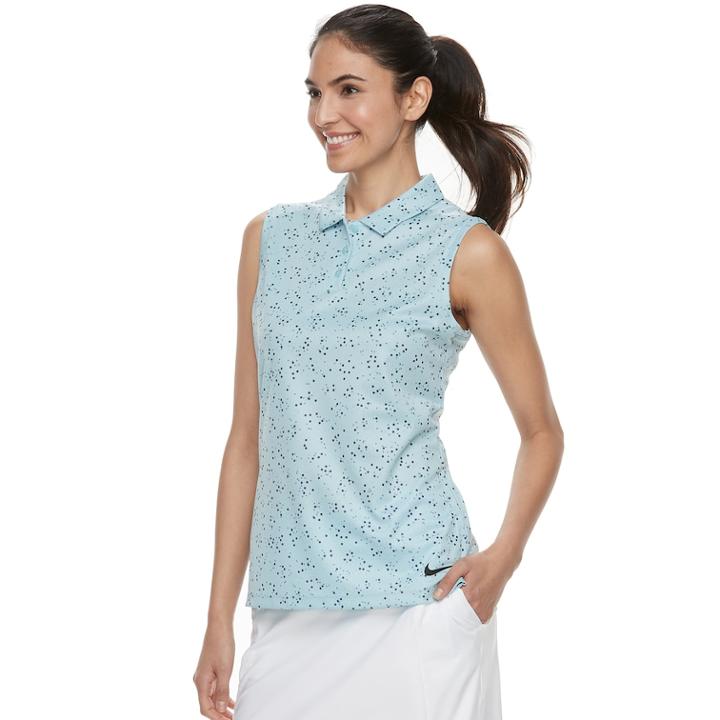 Women's Nike Essential Sleeveless Golf Polo, Size: Xl, Light Blue