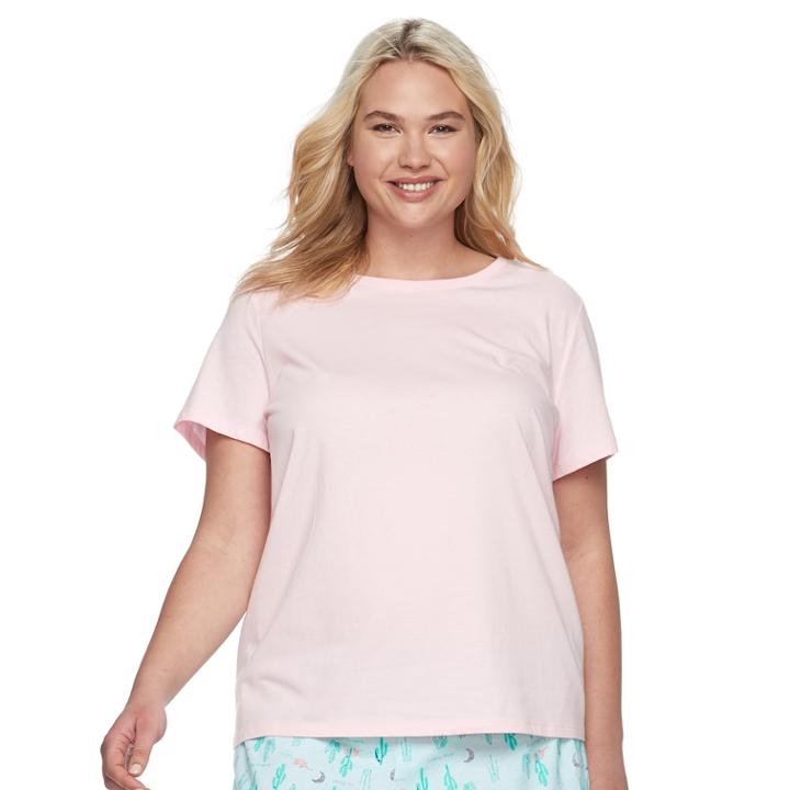 Plus Size So&reg; Crewneck Tee, Teens, Size: 1xl, Light Pink