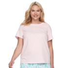 Plus Size So&reg; Crewneck Tee, Teens, Size: 1xl, Light Pink