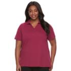 Plus Size Croft & Barrow&reg; Pique Polo, Women's, Size: 1xl, Pink