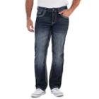 Men's Axe & Crown Slim Straight Jeans, Size: 38x32, Dark Blue