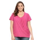 Plus Size Sonoma Goods For Life&trade; Twist Tee, Women's, Size: 1xl, Med Pink