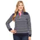 Women's Izod 1/4-zip French Terry Top, Size: Medium, Blue (navy)