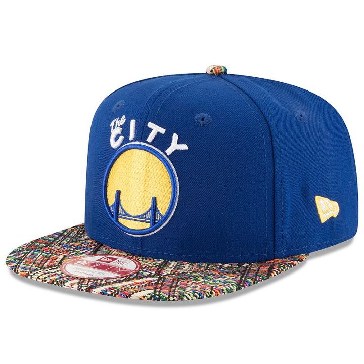 Adult New Era Golden State Warriors Tricked-trim 9fifty Snapback Cap, Multicolor