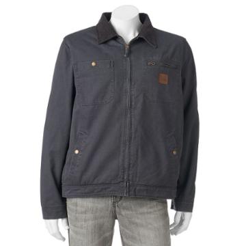Men's Field & Stream Sherpa-lined Twill Field Jacket, Size: Xl, Dark Grey