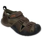 Crocs Swiftwater Men's Leather Fisherman Sandals, Size: 9, Brown