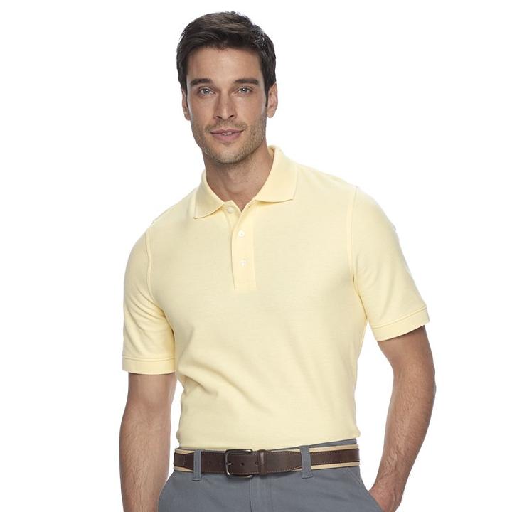 Men's Croft & Barrow&reg; Performance Pique Polo, Size: Large, Med Yellow