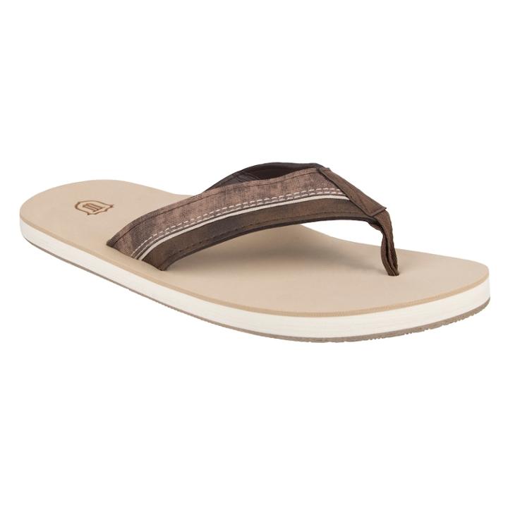 Wembley Two Tone Men's Thong Flip Flops, Size: Large, Brown