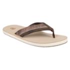 Wembley Two Tone Men's Thong Flip Flops, Size: Large, Brown
