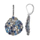 Simply Vera Vera Wang Simulated Crystal Cluster Nickel Free Drop Earrings, Women's, Blue