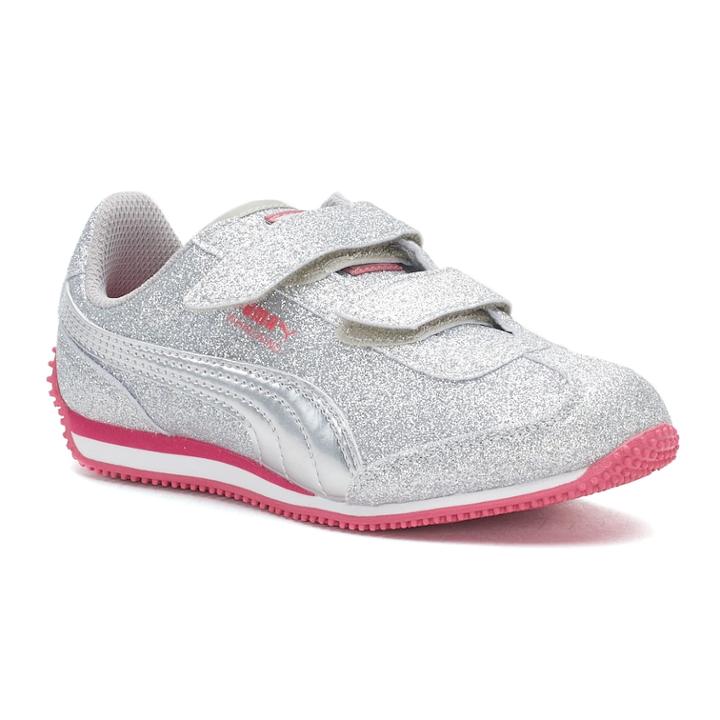 Puma Whirlwind Glitz V Pre-school Girls' Sneakers, Size: 13, Grey Other