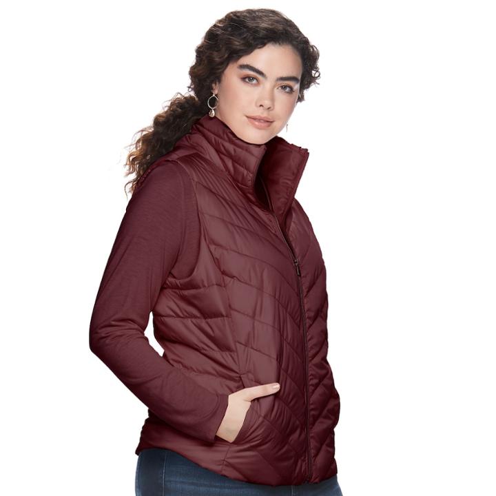 Juniors' Plus Size So&reg; Puffer Vest, Teens, Size: 1xl, Red