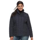 Plus Size Weathercast Quilted Midweight Jacket, Women's, Size: 2xl, Dark Blue