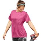 Women's Plus Size Champion Scoopneck Vapor Active Tee, Size: 3xl, Dark Pink