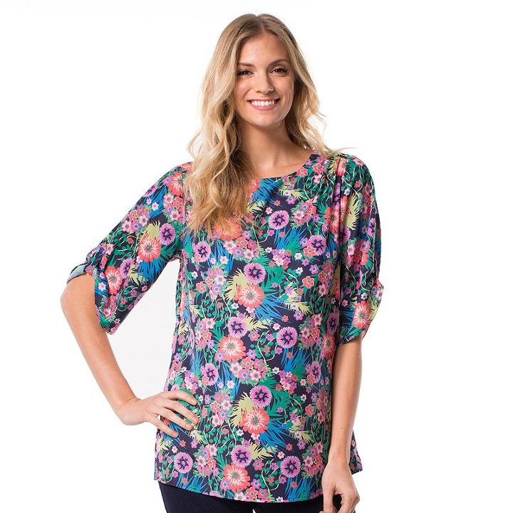Maternity Pip & Vine By Rosie Pope Shirred Top, Women's, Size: M-mat, Blue (navy)